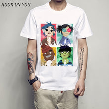 Load image into Gallery viewer, Gorillaz men male t shirt 2018 Anime Men's T Shirt Short Sleeve funny T-Shirt Men Mens Top Tees Shirt