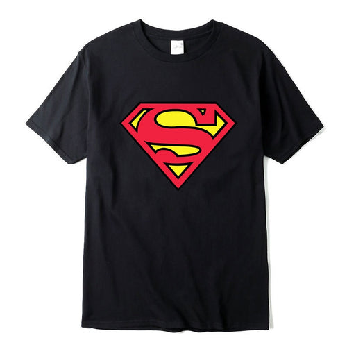 New Fashion high quality Superman T Shirt Men Short Sleeve Cotton Casual T-shirt Superhero Top Tees free shipping