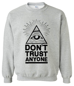 2019 hoodies men sweatshirt spring winter Dont Trust Anyone Illuminati All Seeing Eye printed fashion cool men's sportwear kpop