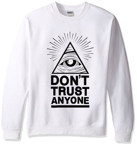 2019 hoodies men sweatshirt spring winter Dont Trust Anyone Illuminati All Seeing Eye printed fashion cool men's sportwear kpop